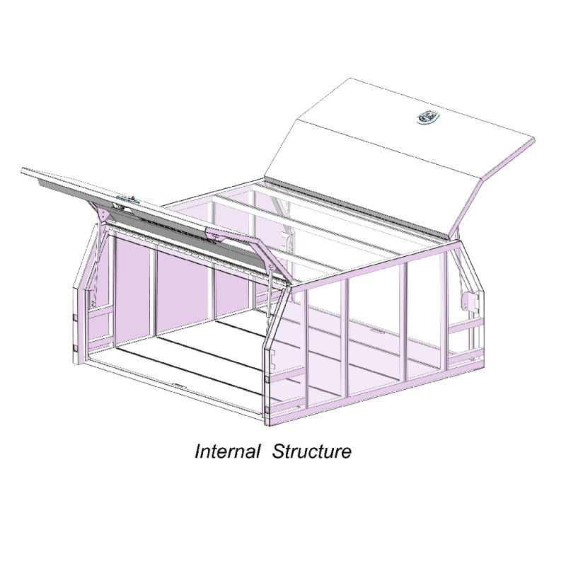 1600 L Jack-Off Canopy with Dog Cage