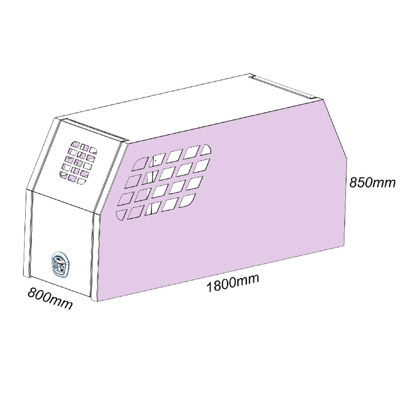 800mm Half Dog Boxes