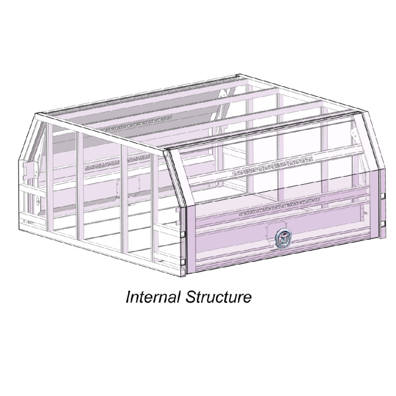 1600 L Jack-Off Canopy with Dog Cage