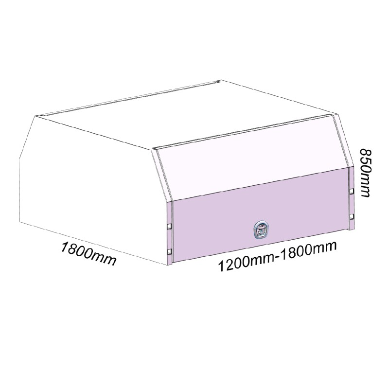 1600 L Jack-Off Canopy with Dog Cage