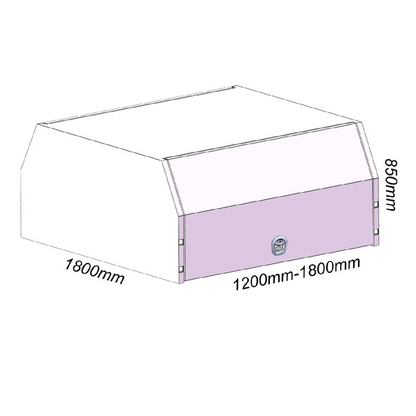 1600 L Jack-Off Canopy with Dog Cage